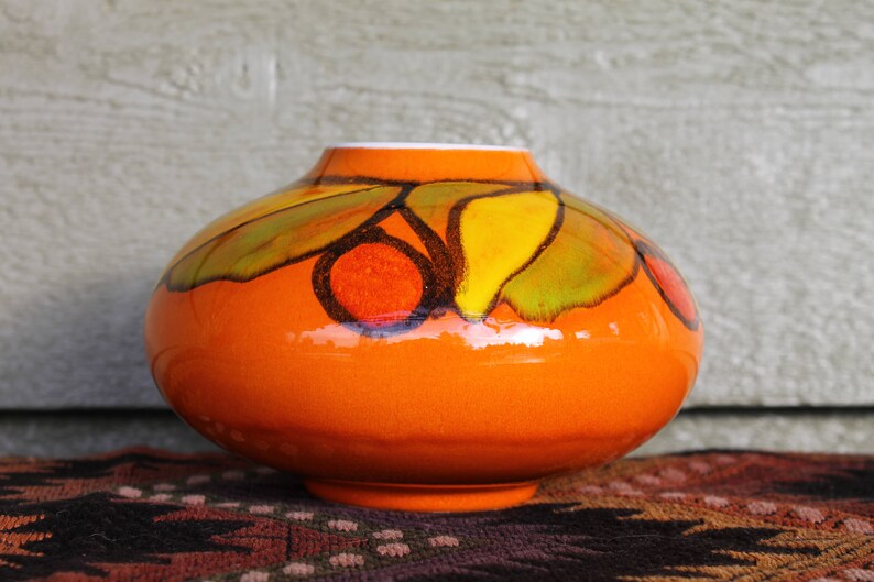 Vintage Delphis Poole Vase Mid Century Modern Home Decor Retro Etsy