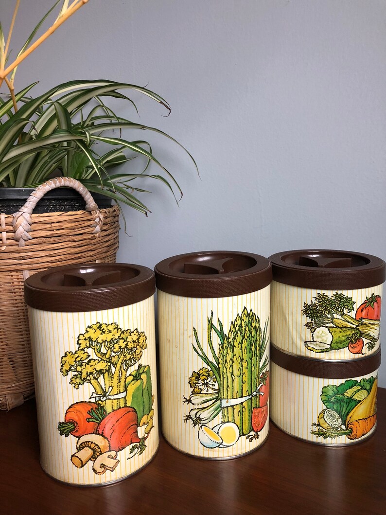 Vintage Canister Set Retro Kitchenware Mad Men Kitchen Tools Etsy
