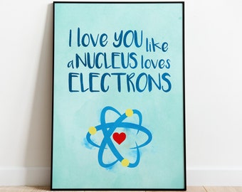 I Love you like a nucleus loves electrons PRINT