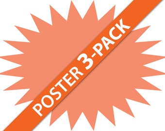 Set of 3 Posters, Any 3 designs, PRINTS