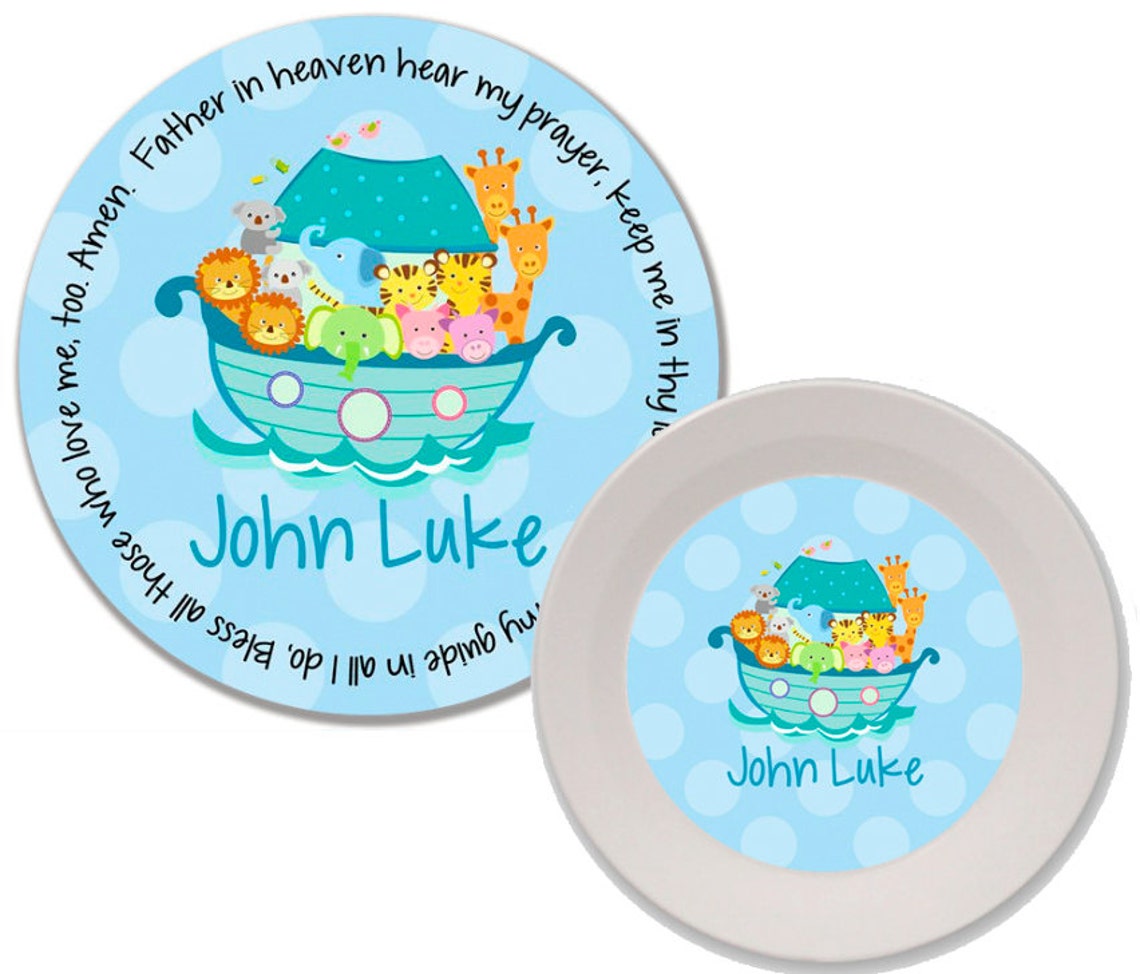 Personalized Melamine Plate and Bowl Set Mealtime Set Kids Etsy