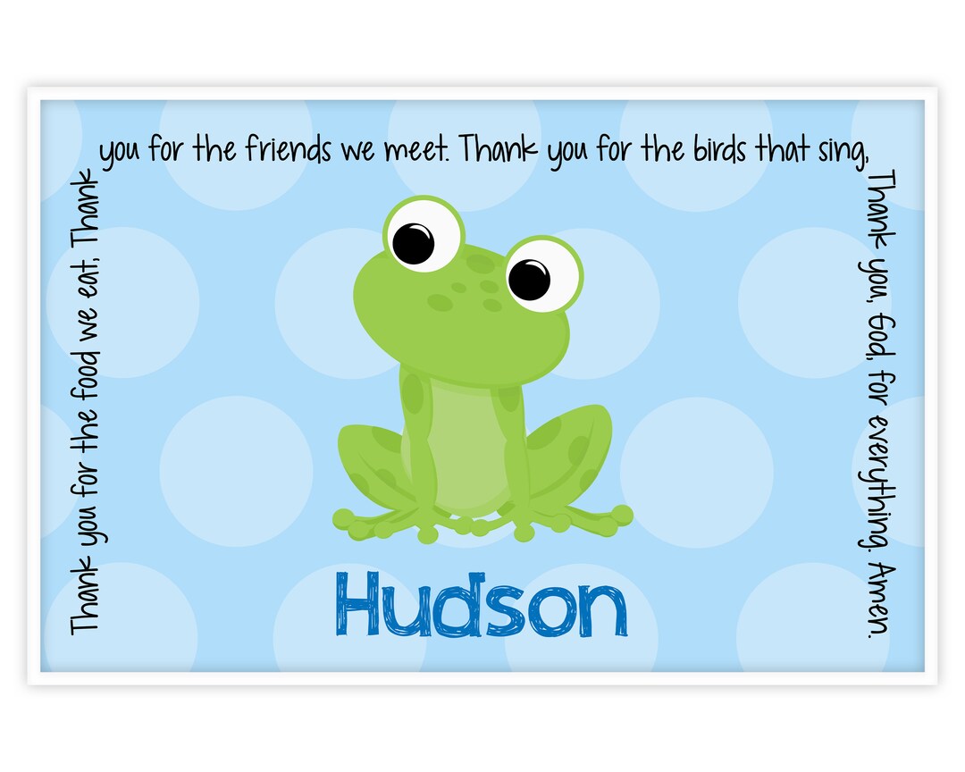 Personalized Placemat Kids Placemat Childrens Placemat Childs Placemat