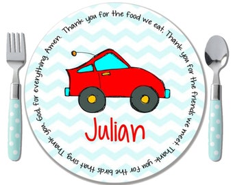 Boys Baptism Gift - Boys Personalized Plate - Boy First Communion Gift - Baptism Plate - Personalized Godchild Gift - Personalized Boys Gift