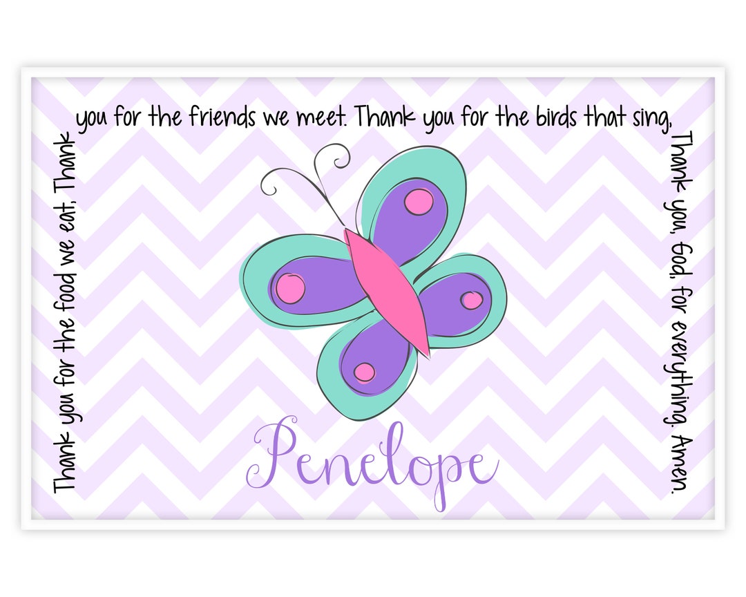 Personalized Placemat Kids Placemat Childrens Placemat Childs Placemat