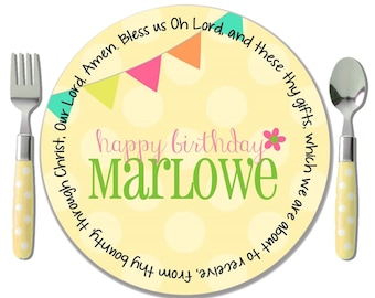 Happy Birthday Plate - Birthday Girl Gift - Custom Birthday Plate - It's Your Special Day Plate - Baby's First Birthday - 1st Birthday Plate