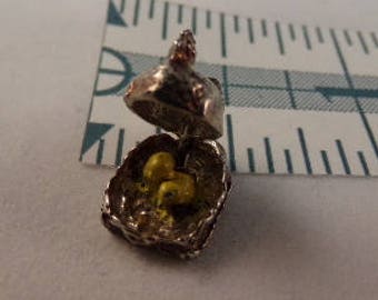 Vintage Hen and Chicks Charm Pendant