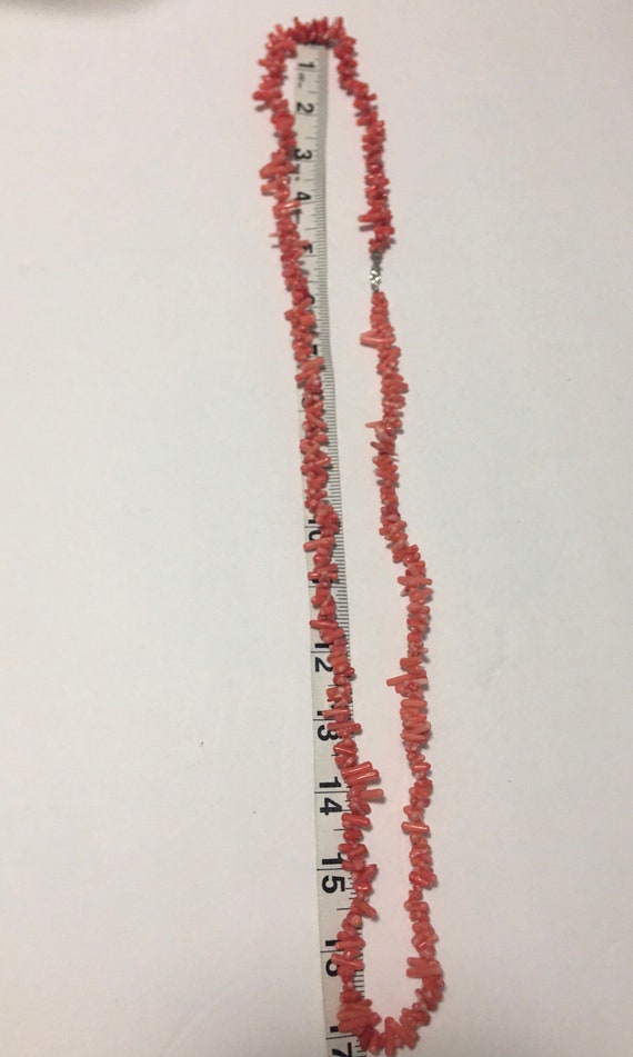 Vintage Salmon Pink Coral Necklace