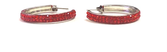 Vintage México 925 Sterling Silver Hoop Earrings
