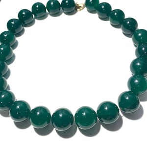 Vintage Les Bernard Green Beaded Necklace