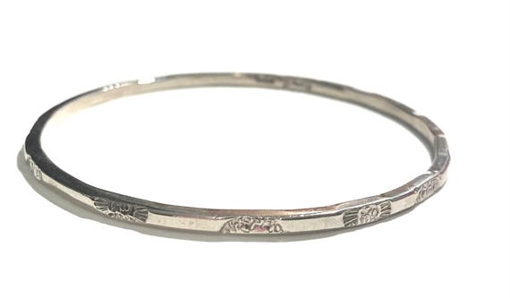 Vintage 925 Silver México Bangle - Gem