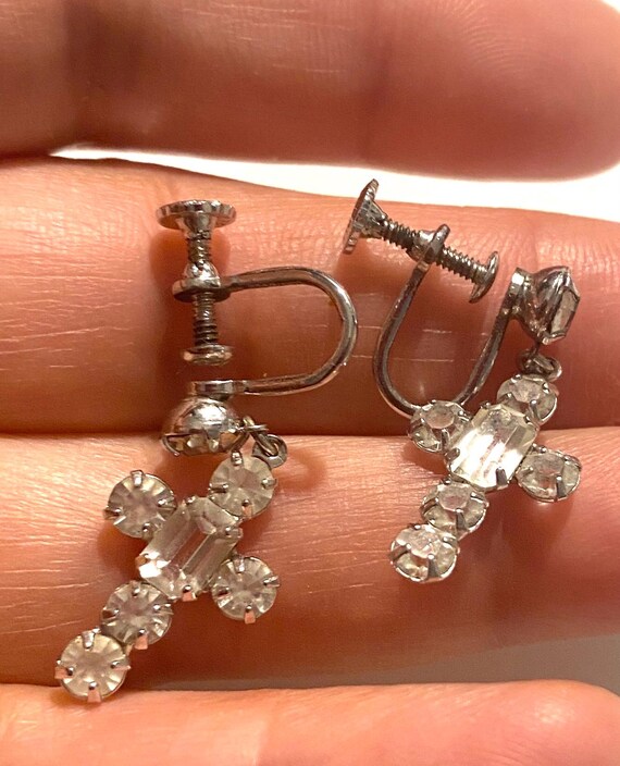 Vintage Sterling Silver Screw Back Earrings
