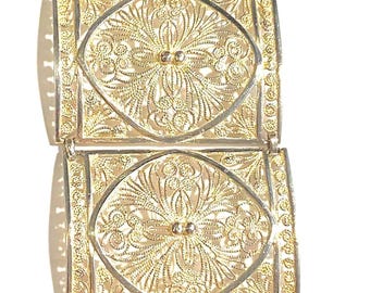 Vintage Filigree 835 Silver Bracelet