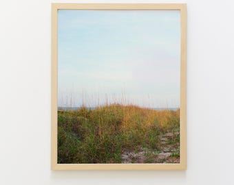 Beach Sand Dunes Sunset Print: Coastal Carolina Film Photography (Unframed)
