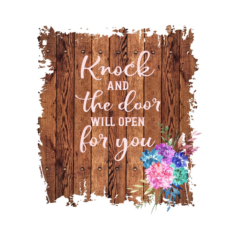 Knock And The Door Will Be Open Including Clip Art And Etsy