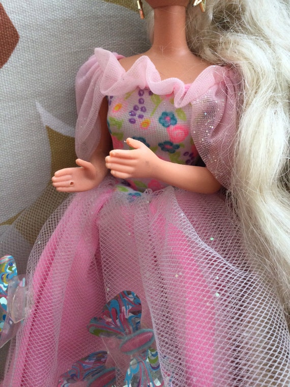 Barbie Doll Butterfly Dress Long Hair. - Etsy Barbie Doll Butterfly Dress Long Hair. - Etsy
