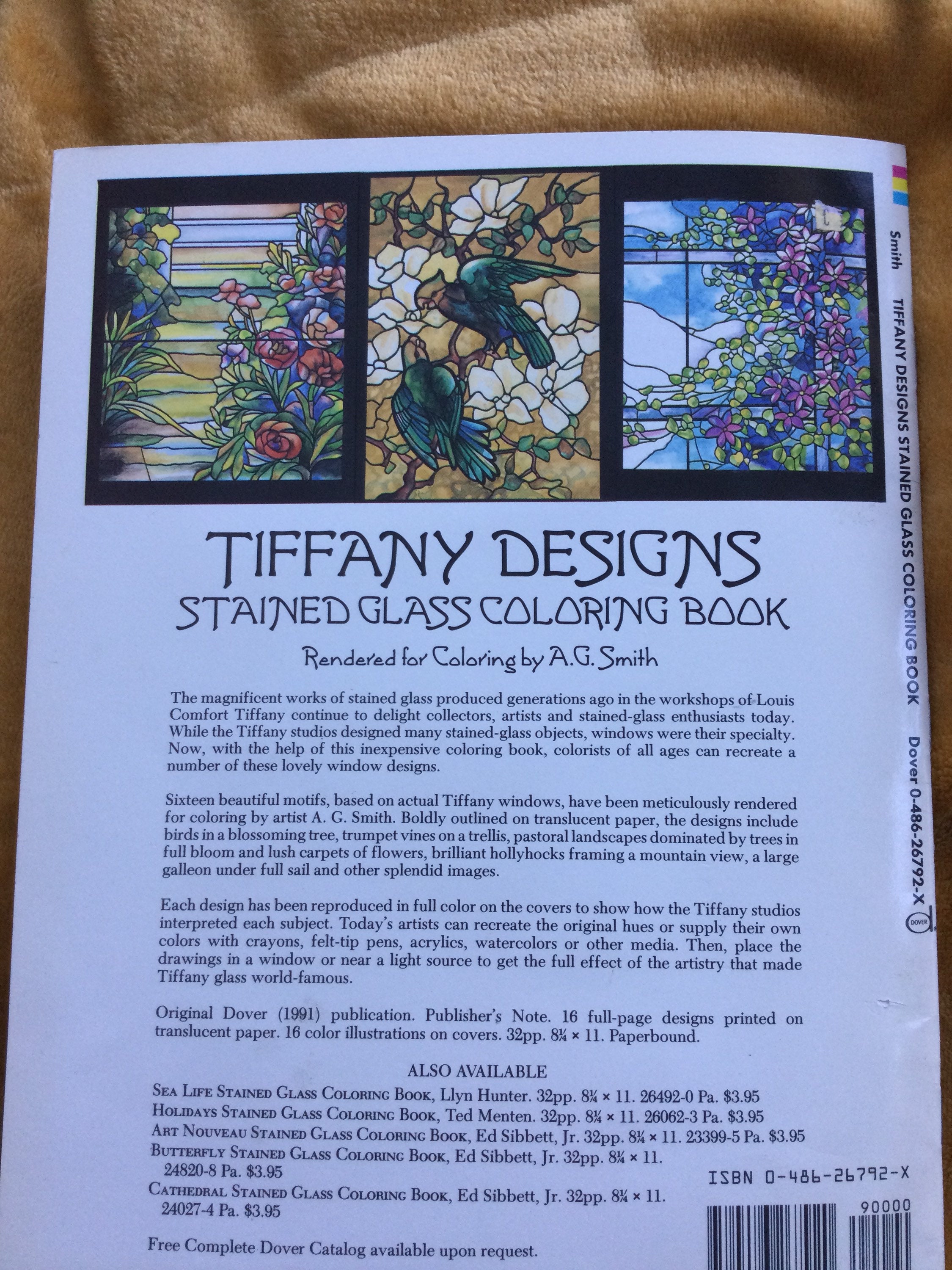 Tiffany Designs Stained Glass Colouring Book. Etsy Australia