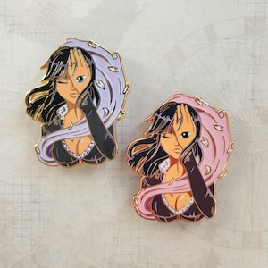 Archeologist Anime Pirate Lady Enamel Pin