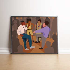 House Party Classic Movie Poster, House Party Movie Inspired Wall Art Decor, 90&#39;s Poster, Hip Hop Poster, Abstract Art