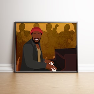 Marvin Gaye Music Lover Wall Art Decor, Poster Print