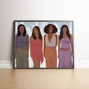 Girlfriends TV Show Poster: Minimalist Abstract Art Print