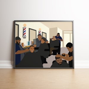 Barber Shop and Salon Wall Art, Poster Print Wall Art Decor, Abstract Art