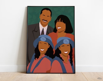 Sister Sister Sitcom Poster, Sister Sister TV Series Inspired Wall Art Decor, Poster Print