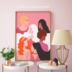 Women of Color, Abstract, UNFRAMED, Minimalist Print, Feminist, African American Minimalist Poster Art