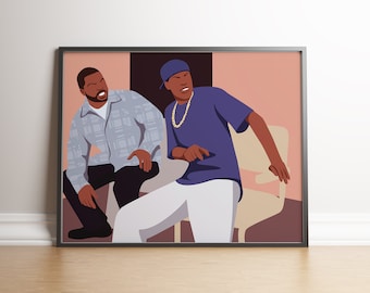 Friday, 90s Comedy Drama-Inspired Movie Poster, Minimalist Abstract Print, Wall Art Decor