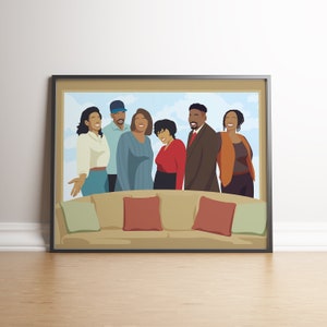 Living Single TV Show, Living Single TV Series Wall Art Decor, Living Single Abstract Art, Living Single TV Show Poster Print, 1 Set