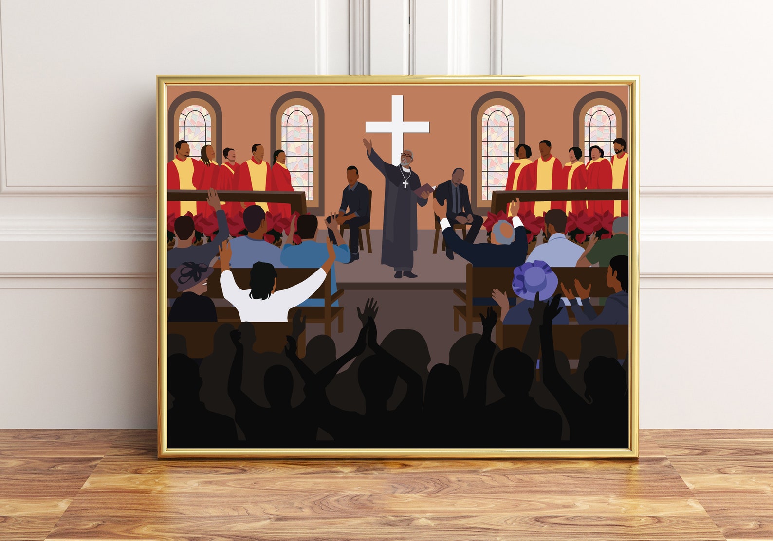 Black Church Wall Art Poster Print Christian Wall Art Decor - Etsy