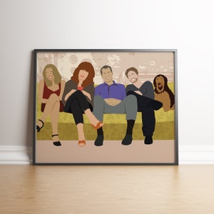 Póster de la comedia estadounidense "Casados con hijos", decoración de pared inspirada en la serie de televisión "Casados con hijos", impresión de póster