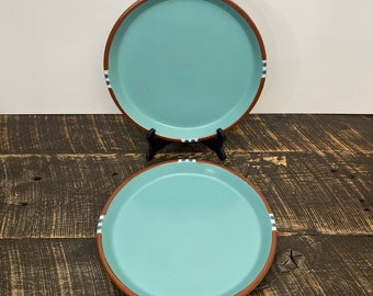 Dansk Mesa Turquoise Lot de 2 assiettes plates 10 1/2 vaisselle du sud-ouest du Japon