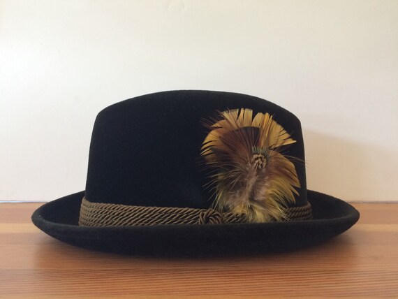 Vintage Stetson Fedora Black Fedora Royal De Luxe