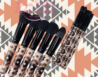 Aztec Boho Pattern Makeup Brushes