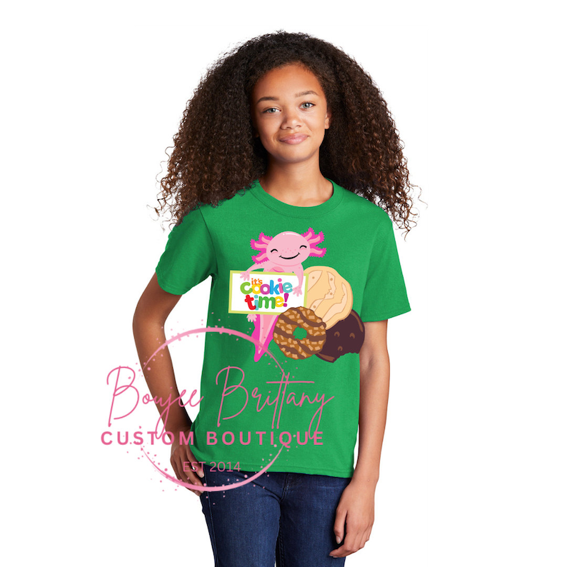 Its Cookie Time, axolotl, Own Your Magic GS cookie Shirt image 1