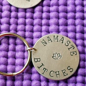 Mindfulness/yoga jewelry and accessories: customized, hand-stamped yoga themed jewelry