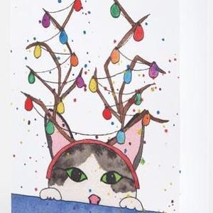 Watercolor holiday cards, Christmas, Hannukah, winter cards.