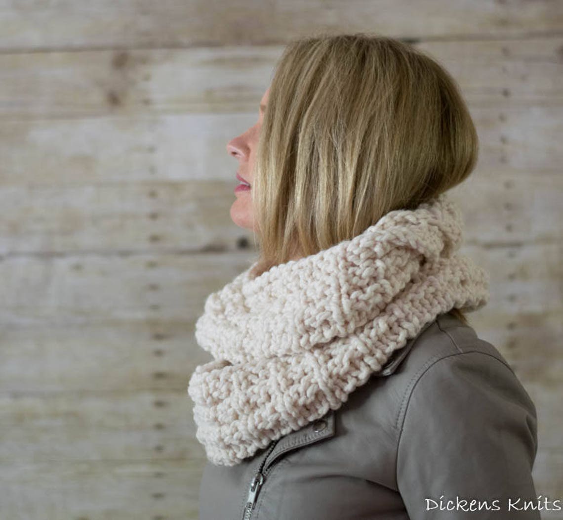 PDF KNITTING PATTERN Ladders Chunky Infinity Scarf Knit Etsy