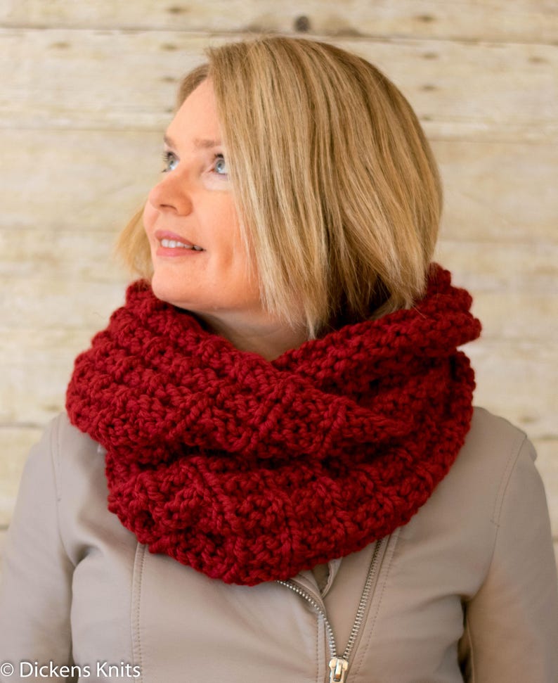 PDF KNITTING PATTERN Ladders Chunky Infinity Scarf Knit Etsy