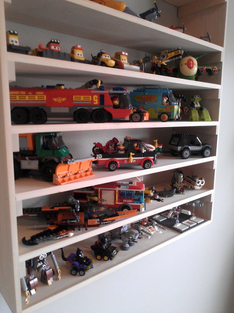Lego Wall Display Rack Toy Storage Minifigures Boy Room Etsy