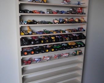 Matchbox, Cars, Monster Trucks, Planes Fire and Rescue, wall display rack, toy storage - Extra Large/High Capacity
