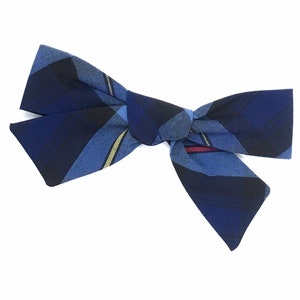 Uniform Plaid Bow - Plaid 41, Sailor, Classic, Oversized Hair Bow, Uniform Plaid Hair Bow, Headband or Hair Clip