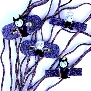 Disney inspired hair clip, Villain hair clip, Costume hair clip
