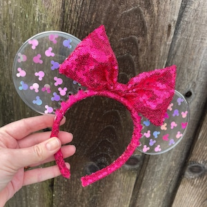 Resin Mouse Ears, Disney Inspired Mouse Ears, Pink Mouse Ears