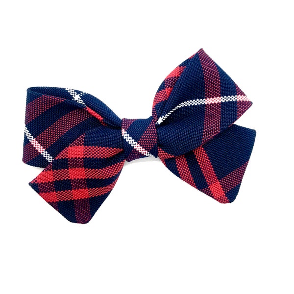 Uniform Plaid Bow - Plaid 36/37, Sailor, Classic, Oversized Hair Bow, Hamilton Uniform Plaid, Hair Bow, Headband or Hair Clip