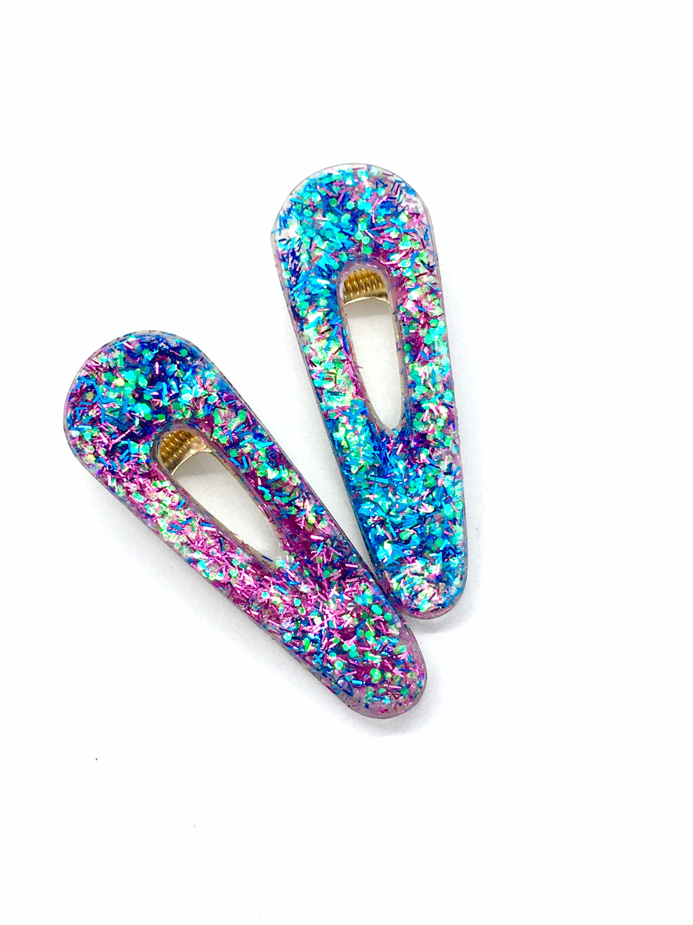 Mermaid Sparkles Hair Clip Resin Hair Clip Acrylic Hair Etsy