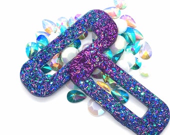 Mermaid Sparkles Hair Clip, Resin Hair Clip, Acrylic Hair Clip, Glitter Hair Clip, Hair Clips for Girls
