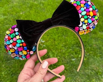 Eras Inspired Ears, Disney Inspired Mouse Ears, Jeweled Mouse Ears