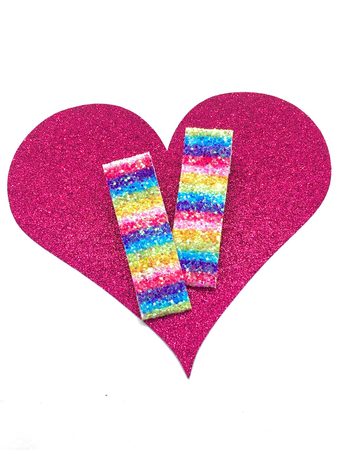 Rainbow Glitter Hair Clip, Hair Clip, Glitter Hair Clip, Girl Hair Clip