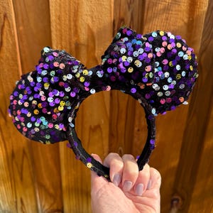 Colorful Princess Sequin Velvet Ears, Princess Mouse Ears, Disney Inspired Mouse Ears